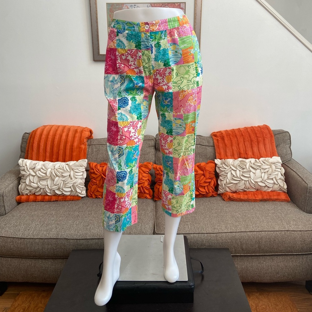Lilly Pulitzer Party Patch Patchwork Capris - image 1
